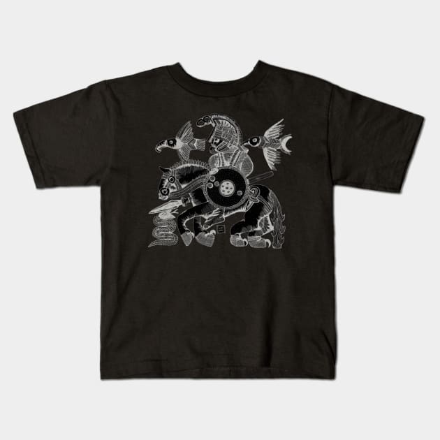 HUGINN AND MUNINN RAVENS VIKING NORDIC Kids T-Shirt by Shall1983